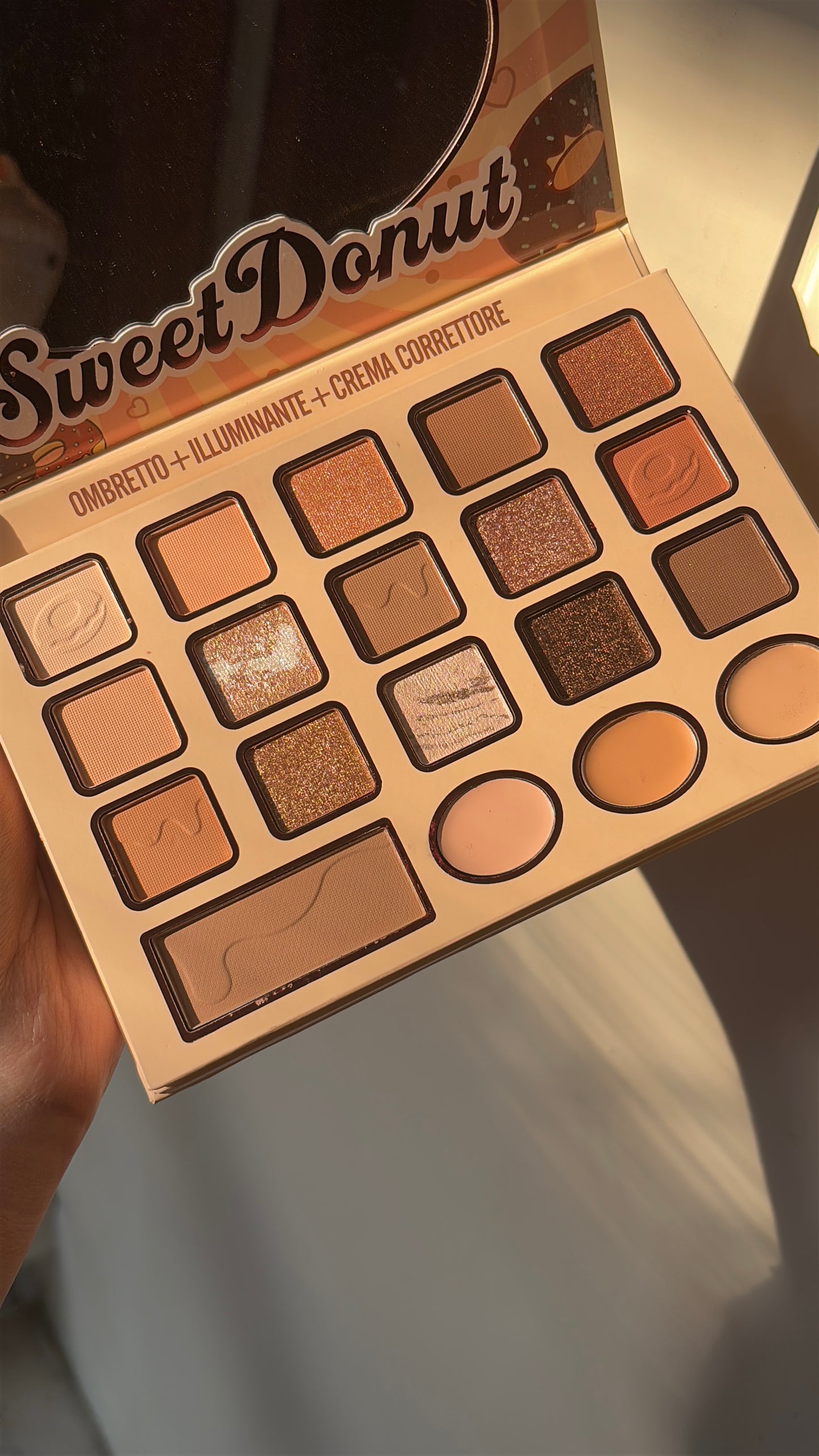 Sweet Donut Book Eyeshadow, Highlight & Concealer Cream Palette