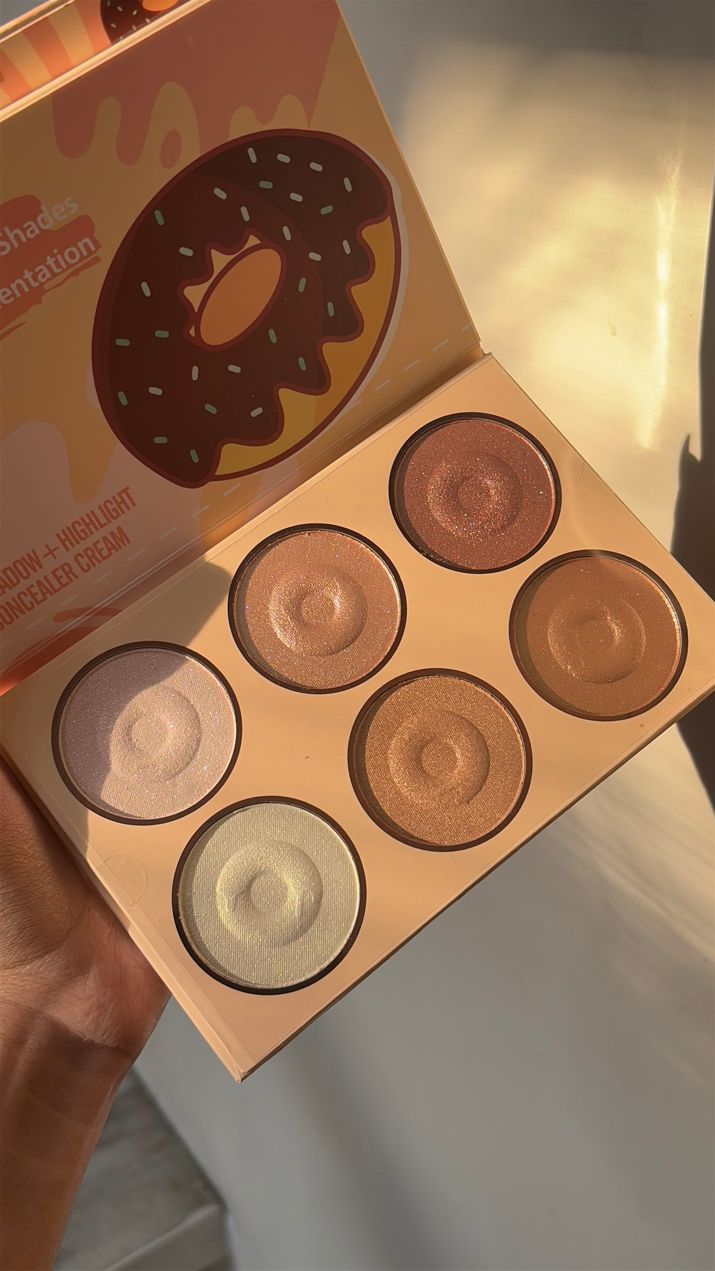 Sweet Donut Book Eyeshadow, Highlight & Concealer Cream Palette