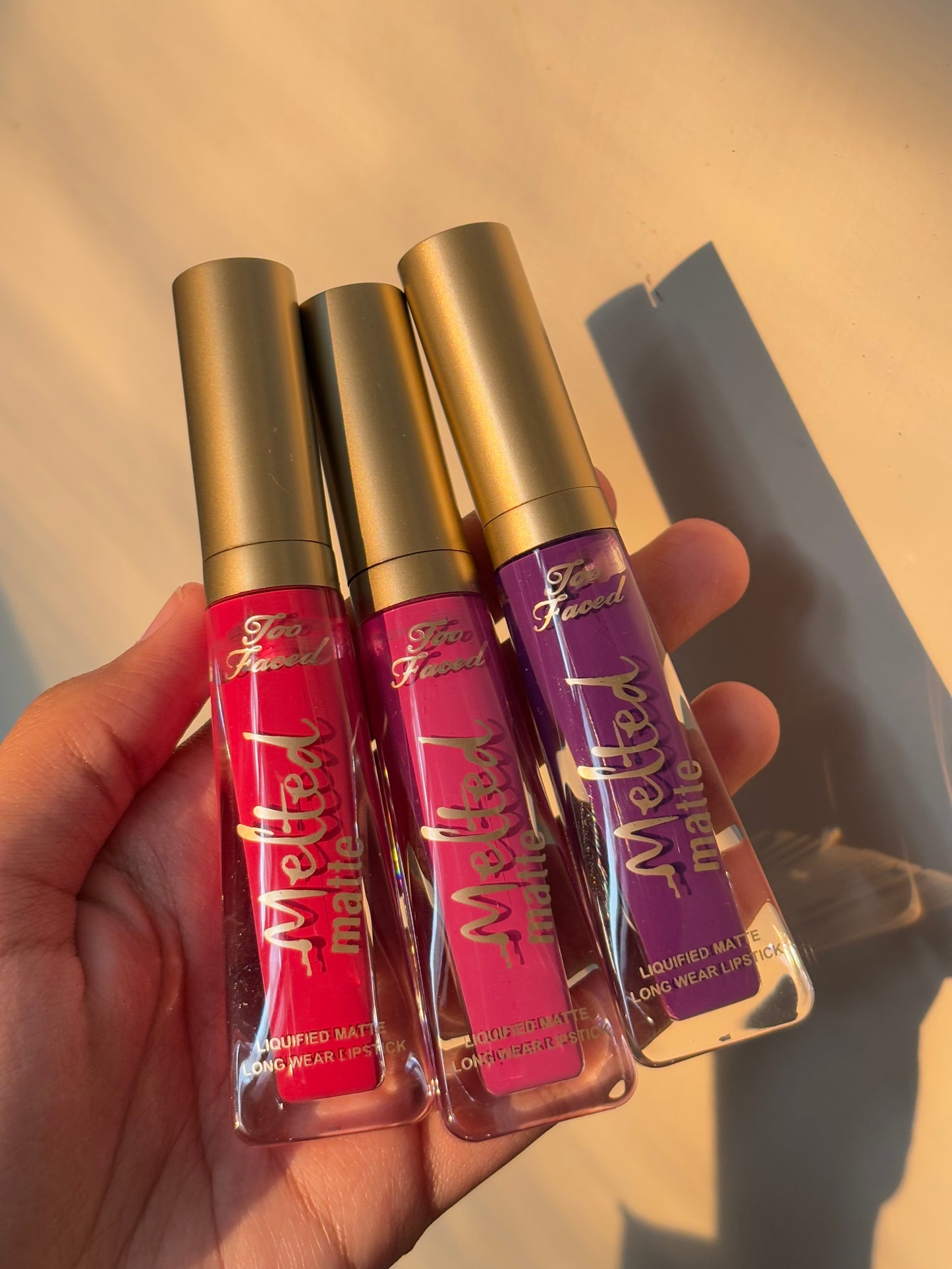 Set of 3 liquid matte lipsticks