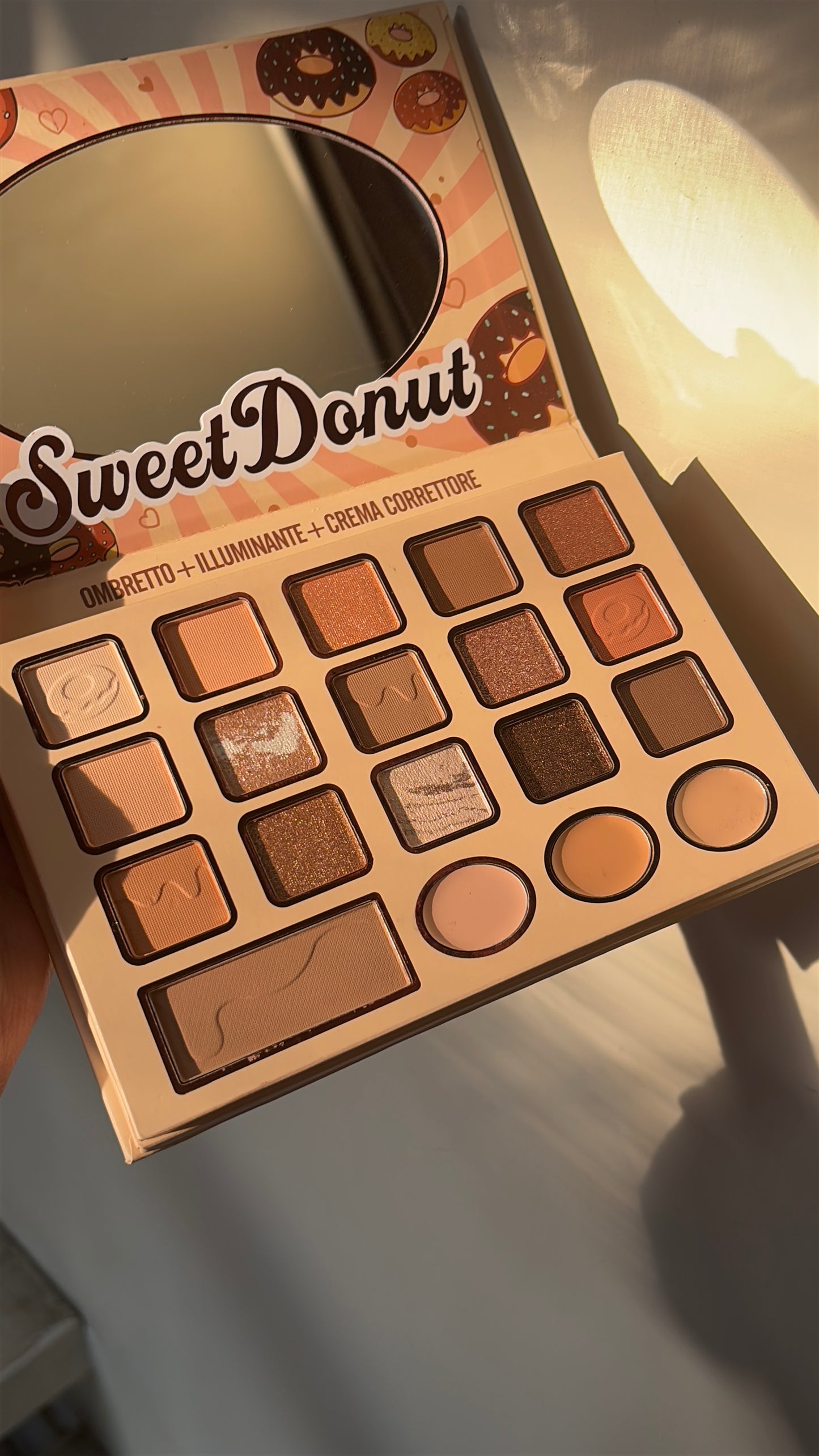 Sweet Donut Book Eyeshadow, Highlight & Concealer Cream Palette